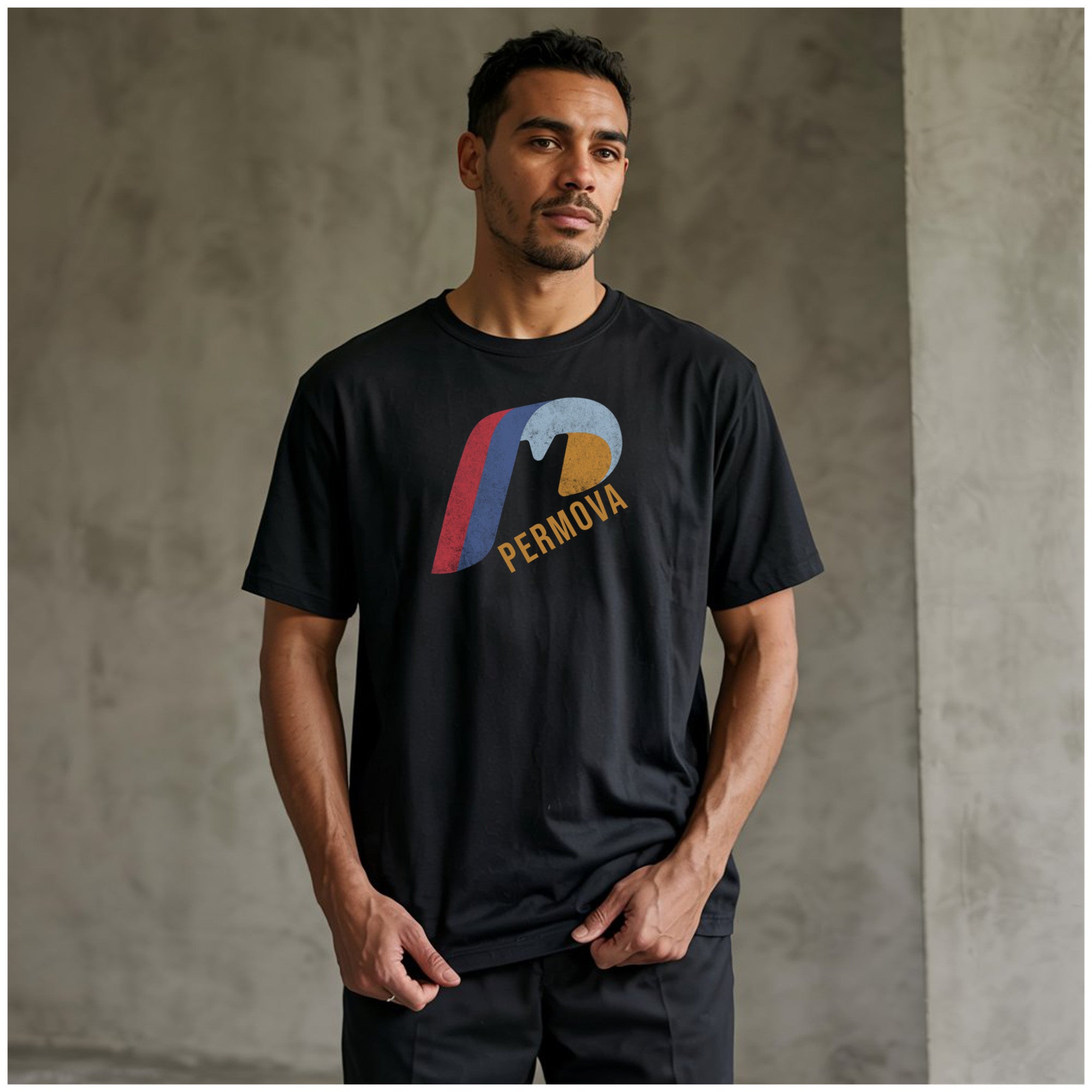 PERMOVA Retro Wave T-Shirt - Vintage Surf Logo Tee