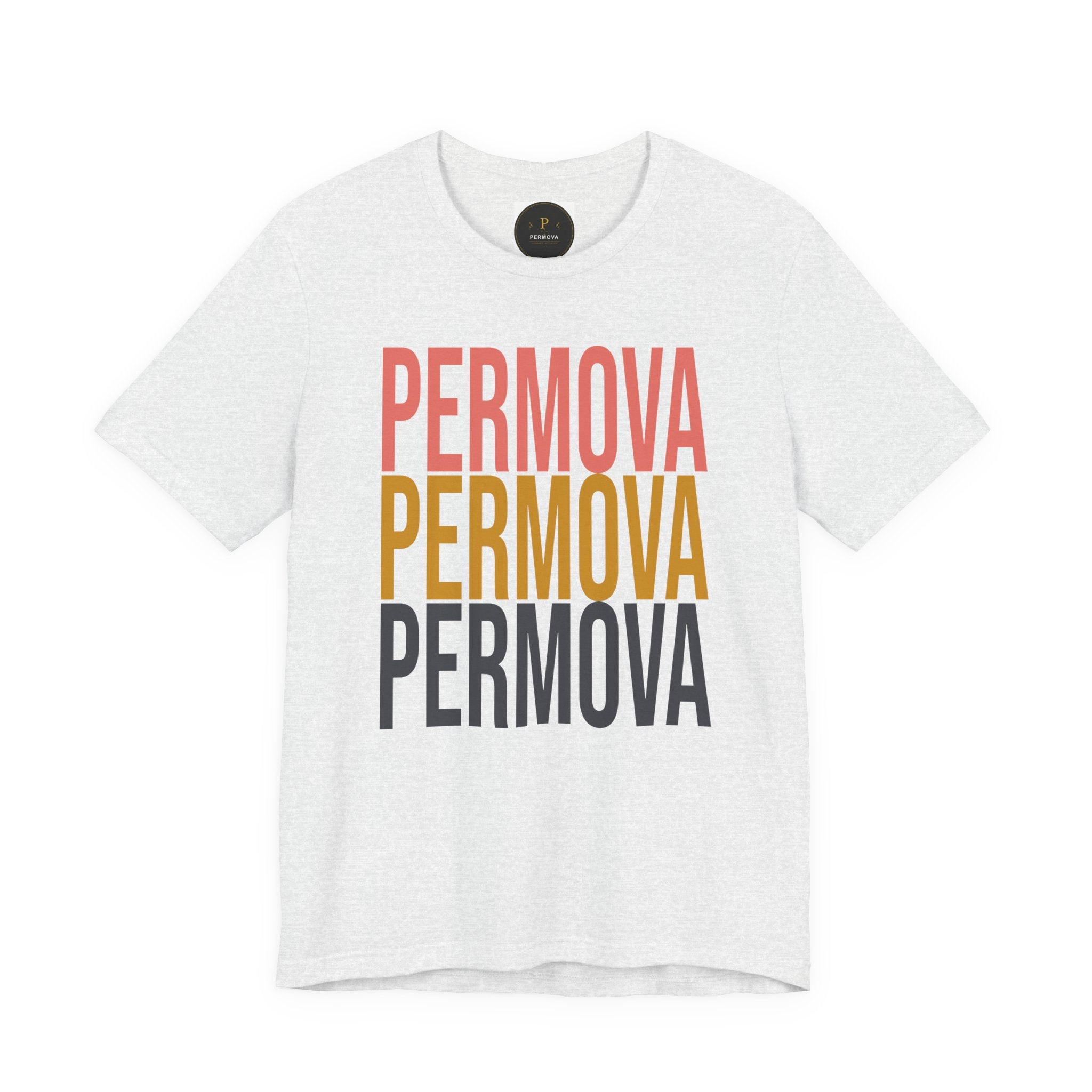 PERMOVA Retro Stack T-Shirt - Bold Triplet Typography Tee